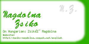 magdolna zsiko business card